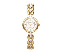 JewelryWe - Orologio Piccolo da Polso da Donna, Orologio al Quarzo Cinturino con Perline, Quadrante Piccolo Numero Romano, Idee Regalo per lei