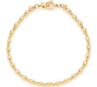 JEWELS BY LEONARDO Bracciale Clip & Mix Lori • Bracciale in acciaio inox dorato • Perle ovali in acciaio inox per appendere charms • 18,5 cm di lunghezza • Gioielli da donna • 023743