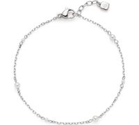 Jewels by Leonardo Ciao Navina 024453 - Bracciale da donna in acciaio inox color argento, filigrana, perle di imitazione bianche, lunghezza 18-21 cm, Eine Grösse, Acciaio inossidabile, Nessuna pietra