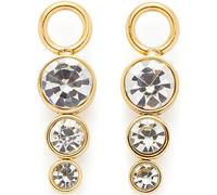 JEWELS BY LEONARDO Ciondolo Beauty's Zelda • 1 paio di ciondoli in acciaio inox dorato • tre pietre rotonde di vetro • Gioielli regalo per donne • 024902, 1,9 cm, Acciaio inossidabile, Nessuna pietra