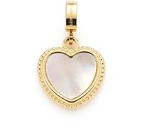 JEWELS BY LEONARDO Ciondolo Clip & Mix Salia • Ciondolo in acciaio inox dorato • Cuore cesellato con madreperla inserita • Clip S (3,5 mm Ø) • Gioielli regalo per donne • 022896