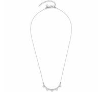 JEWELS BY LEONARDO Collana Ciao Amalia • Collana venezana in acciaio inox color argento • perle e gocce infilate • 42-47 cm di lunghezza, regalo per donne • 023300