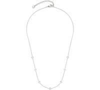 JEWELS BY LEONARDO Collana Ciao Janna • Collana con ancora a specchio in acciaio inox color argento • ornamenti stilizzati a trifoglio • 42 - 47 cm di lunghezza • Gioielli regalo per donne • 023898