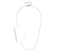 Jewels by Leonardo, collana Ciao Navina, catena corta in acciaio inox argentato, filigrana, perle bianche imitazione, lunghezza 42-47 cm, gioiello regalo, 024452, 42 cm, Acciaio inossidabile, Nessuna