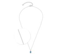 Jewels by Leonardo, collana Ciao Sophia, catena corta in acciaio inox color argento, cristallo blu, lunghezza 42-47 cm, gioiello regalo, 024473, 42 cm, Acciaio inossidabile, Nessuna pietra preziosa