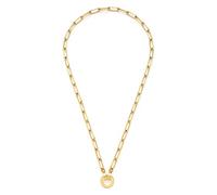 JEWELS BY LEONARDO Collana Clip & Mix Estrella • Collana Paperclip in acciaio inox dorato • in catena ovale effetto chunky • 45 cm di lunghezza • Gioielli da donna • 021614