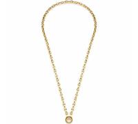 JEWELS BY LEONARDO Collana Clip & Mix Romea • Catena in acciaio inox dorato • Catena massiccia a forma di fagiolo • Anello per appendere charms • 50 cm di lunghezza • Gioielli da donna • 023272