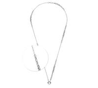 Jewels BY Leonardo Collana Clip & Mix Suzanne, Gioiello per Collo in Acciaio Inox Argentato, Due Maglie di Diverse Dimensioni, Lunghezza 80-81,3 cm, Regalo per Le Donne, 025575