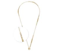 Jewels BY Leonardo Collana Clip & Mix Suzanne, Gioiello per Collo in Acciaio Inox Dorato, Due Maglie di Diverse Dimensioni, Lunghezza 80-81,3 cm, Regalo per Donne, 025576