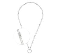 Jewels by Leonardo, collana con clip & mix Ilvi, catena lunga in acciaio inox argentato, diverse perle in acciaio inox, 70-72,4 cm di lunghezza, gioielli regalo, 024446, 70 cm, Acciaio inossidabile,