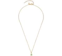 JEWELS BY LEONARDO Collana Isa • Collana con ancora in acciaio inox dorato • Ciondolo con pietra di vetro color acqua • 42-47 cm di lunghezza • retro personalizzabile • Gioielli regalo da donna •