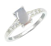 JEWELSTREZORO Anello a fascia in argento sterling 925 con gemma di Pietra di luna bianca per uomo e donna gioiello fatto mano TSR1239BP4_50 (15.9)