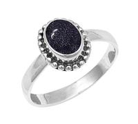 JEWELSTREZORO Gemme per uomo e donna, argento Sterling 925, elegante, fatto a mano, articolo da regalo, gioielli TSR200AA, 26 (21,0), metallo prezioso Gemma, Pietra solare prodotta in laboratorio