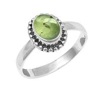 JEWELSTREZORO Gemme per uomo e donna, argento Sterling 925, elegante, fatto a mano, articolo da regalo, gioielli TSR200AA, 70 (22.3), metallo prezioso Gemma, Prehnite