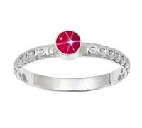 JEWELSTREZORO Gemme per uomo e donna, tutte le misure, argento Sterling 925, elegante, fatto a mano, articolo da regalo, gioielli TSR115AA, 21 (19,4), metallo prezioso Gemma, Stella di tiglio rosa