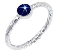 JEWELSTREZORO Gemme per uomo e donna, tutte le misure, argento Sterling 925, elegante, fatto a mano, articolo da regalo, gioielli TSR123AA, 21 (19,4), metallo prezioso Gemma, Stella blu Lindy allevata