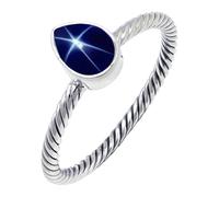 JEWELSTREZORO Gioiello in argento sterling 925, elegante, fatto a mano, articolo da regalo da uomo e da donna, tutte le taglie Jewerly TSR122AA, 21 (19,4), metallo prezioso Gemma, Stella blu Lindy