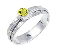JEWELSTREZORO Gioiello in argento sterling 925, elegante, fatto a mano, articolo da regalo, gioielli da uomo e donna TSR120AA, 10 (15,9), metallo prezioso Gemma, Quarzo al limone allevato in