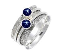 JEWELSTREZORO Pietra preziosa in argento Sterling 925 Elegante anello a nastro fatto a mano Articoli da regalo Uomini e donne Tutte le dimensioni TSR151AA, 21 (19,4), metallo prezioso Gemma, Stella