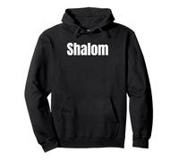 Jewish Hebrew Faith Phrase Design Shalom Chai Tess And More Felpa con Cappuccio