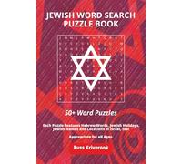 Jewish Word Search Puzzle Book: Jewish Word Search | Featuring Jewish Holidays and Hebrew Words, Customs, Locations in Israel, and much more! | ... Kids and Seniors | 6 x 9 with 50+ Puzzles