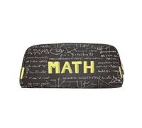 JEWOSS Astuccio scolastico con stampa matematica, astuccio unisex per matite, cosmetici, piccoli gioielli, elegante astuccio in pelle con cerniera, astuccio per matite di alta qualità, Oro, Taglia