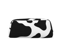JEWOSS Astuccio unisex con stampa a pois di mucca, astuccio per matite e cosmetici, astuccio per piccoli gioielli, elegante astuccio in pelle con cerniera - Astuccio per matite di alta qualità,