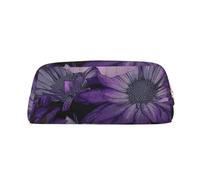 JEWOSS Astuccio viola con stampa di farfalle, astuccio unisex per matite, cosmetici, piccoli gioielli, elegante astuccio in pelle con cerniera, astuccio per matite di alta qualità, Oro, Taglia unica,