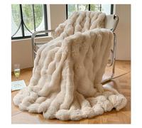 JEWOSS Coperta in pile super morbida e pelosa for divano, coperta pelosa calda e spessa reversibile for l'inverno, decorazione for la casa (Color : B, Size : 100x150cm)