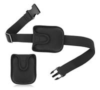 Jexine Cintura per microfono per istruttore di fitness con 2 tasche per microfono in neoprene staccabile, custodia per trasmettitore, cinghia anti caduta, cintura regolabile per parlare teatro festa