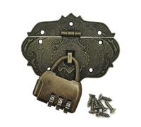 JEXOWIQ 1Pcs Lucchetto a Combinazione,Chiusure antiche Vintage, Design in Ferro Bronzo, Chiusure per mobili, raccordi per Tende, Serrature su Casse