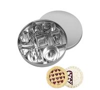 JEXOWIQ 24 pezzi Formine per biscotti,Formine Biscotti,Mini Inossidabile stampini per Biscotti,Coppapasta Tagliabiscotti Cuore DIY Forme Biscotti Cuore Fiore Tondi Stella ecc