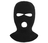 JEXOWIQ Black Motorcycle Mask,Balaclavas,Multifunzione Mask,Ski Mask,Bicycle Face Mask for Men and Women, Knitted Balaclava with 3 Holes,for Outdoor Sports,Ski Cap für Moto und Bike