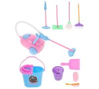 JEXOWIQ Mini strumento di pulizia,9pcs Mini giocattolo,set di giocattoli per la pulizia della casa delle bambole,accessori per la casa delle bambole in miniatura,giocattoli per ragazze e bambini