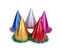JEXOWIQ Party Headwear,Pack of 5 Birthday Party Hats Happy Birthday Party Decoration, Party Hat, Assorted Colours, Party Accessories, Pointed Hat,Party Hats Costume Fancy Dress Headdress