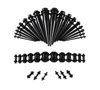 JEXOWIQ Piercing a tunnel,36 Pcs Espansore Orecchio Dilatatore Orecchio Silicone Espansore Dell'Orecchio Acrilico Coni Tappi Tunnel Buffalo Espansore per Calibri Auricolari Piercing Corpo Gioielli