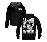 Jey Uso Quattro Lettere Una Parola Yeet Felpa Con Cappuccio A Maniche Lunghe Streetwear Donna Uomo Giacca Parka Cappotto Invernale, Nero , 5XL