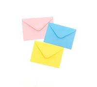 JEYEFFE 100 Buste 9x14 cm con 100 Bigliettini, Assortite, Inviti e Auguri | Set 100 mini buste 9 x 14 cm colore pastello assortito + 100 bigliettini dello stesso colore: inviti, bomboniere, auguri