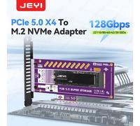 JEYI (128 Gbps) Scheda adattatore PCIe da 5.0 a M.2 NVMe Ultra velocità supportata slot x4/x8/x16 Ready 22110/2280/60/42/30 Supporto SSD