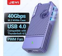 JEYI 40Gbps USB 4.0 M.2 NVMe SSD Custodia da M2 a Type-c 4.0 Custodia per unità a stato solido compatibile con Thunderbolt 4/3 USB 3.2/3.1/3