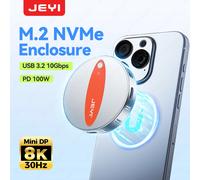 JEYI Custodia magnetica M.2 NVMe 2242/30 SSD 10 Gbps PD 100 W - Supporta MINI DP 8K30 Hz Compatibile con iPhone 15/16 Pro Max ProRes