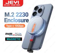 JEYI Custodia magnetica SSD NVMe 2230 M.2 con Magsafe per iPhone 15 Pro Max ProRes, USB 3.2 10 Gbps per MacBook/iPad Pro/Laptop