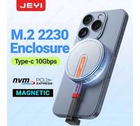 JEYI Custodia magnetica SSD NVMe 2230 M.2 con Magsafe per iPhone 15 Pro Max ProRes, USB 3.2 10 Gbps per MacBook/iPad Pro/Laptop