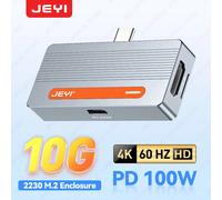 JEYI Custodia SSD M.2 2230 NVMe ad attacco diretto con spina USB-C, adattatore da USB C a NVMe da 10 Gbps con ricarica rapida 4K, PD 100 W