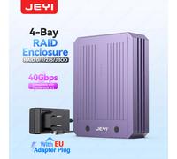 JEYI Custodia SSD NVMe M.2 a 4 alloggiamenti compatibile con Thunderbolt 4/3 e USB4 40 Gbps, supporto RAID 0/1/5/10, docking station ultra veloce