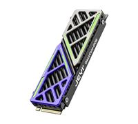 JEYI dissipatore m2 per PS5/mATX/MiniATX, dissipatore di calore convettivo NVMe ultra sottile ispirato a Mech, altezza 6 mm, basso profilo, in alluminio, DazzCold-006