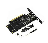 JEYI iHyper-Pro M.2 X16 a 4X PCIE 4.0 GEN4 Scheda di espansione Supporta NVMe M.2 m Key 2280 fino a 32 Gbps per VROC NVMe Raid (iHyper)