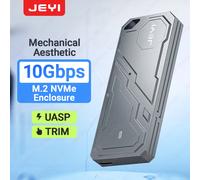 JEYI M.2 2280 NVMe SSD Custodia RTL9210 Supporto chip USB 3.2 10G UASP Trim Custodia per disco rigido esterno con guscio in alluminio Mecha