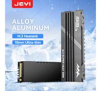 JEYI M.2 2280 SSD Alluminio Tutto nero Snow Mountain Design Dissipatore di calore in lega - Design ultrasottile da 10 mm per console di gioco/PC PS5/ITX