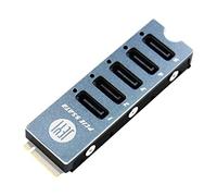 JEYI M.2 NVME M Chiave PCI-E 3.0 a 5 Porte SATA 3 Scheda di Espansione 16G JMB585 Chip SATA Disk Array Card Supporto M. 2 Nvme PCI-E SSD per Raid ThunderBolt3